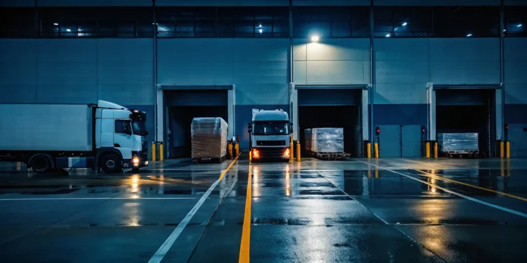 Emergency 24-hour freight recovery trucks staged for immediate cargo response.