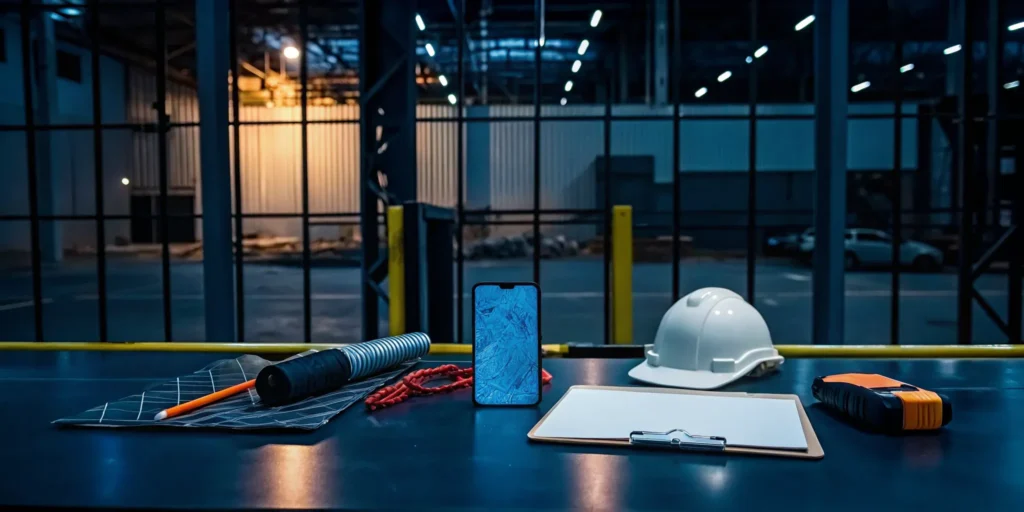 Emergency rework tools and safety gear in a warehouse for urgent freight rework needed near me.