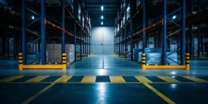 Pallets of freight needing adjustment and rework services in a local warehouse.
