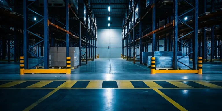 Pallets of freight needing adjustment and rework services in a local warehouse.