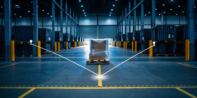 Palletized freight in a warehouse needing freight fix and rework services near me.