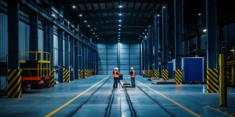 Rail freight remediation team assessing tracks for environmental cleanup.