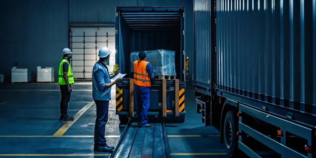 Logistics team assessing a receiver rejected freight load