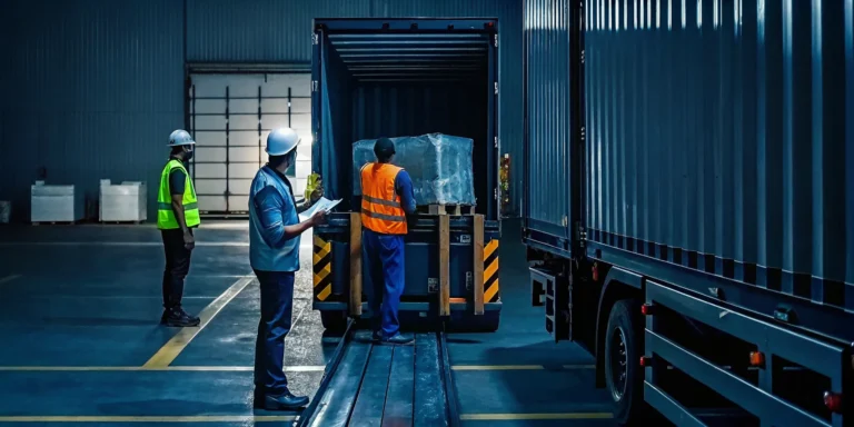Logistics team assessing a receiver rejected freight load