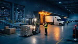 Alabama freight warehousing services coordinating palletized freight at a distribution dock