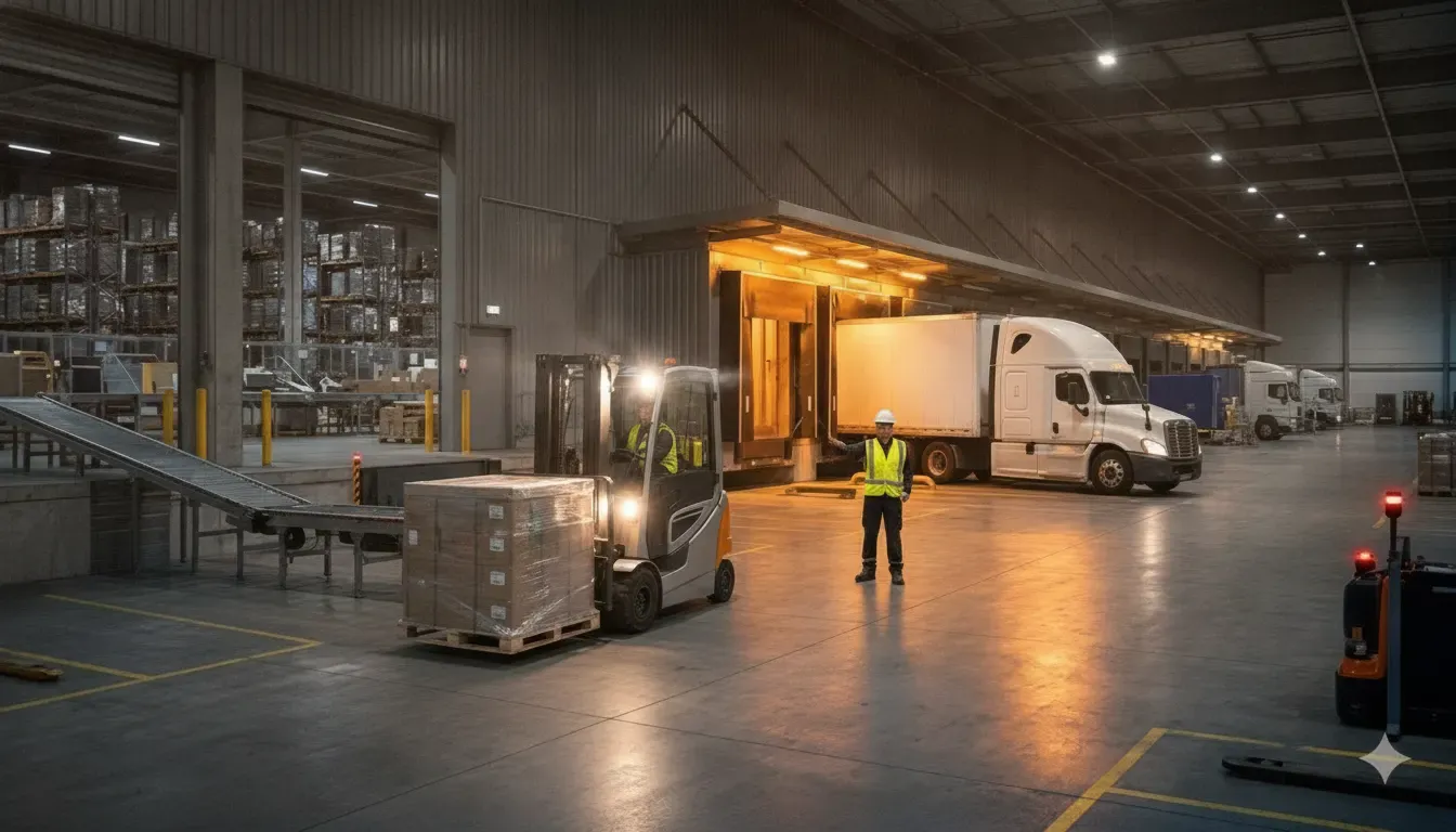 Atlanta cross docking services moving palletized freight between trailers